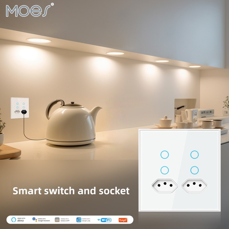 Timer Dual Outlet - مقبس ذكي MOES Tuya WiFi بـ