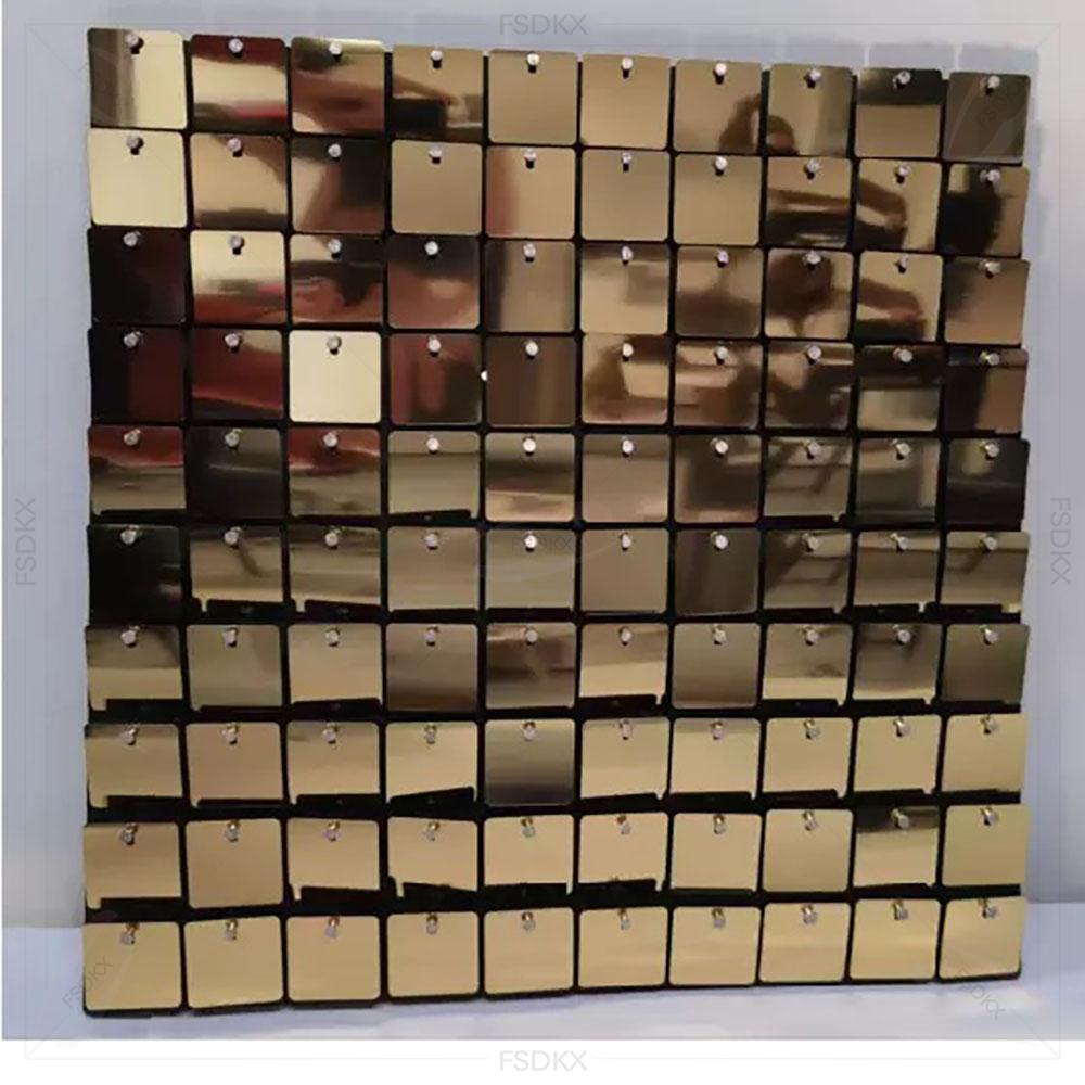خلفية أكريليك ذهبية وردية لامع - مراجعة Pvc Panel Background وسعره
