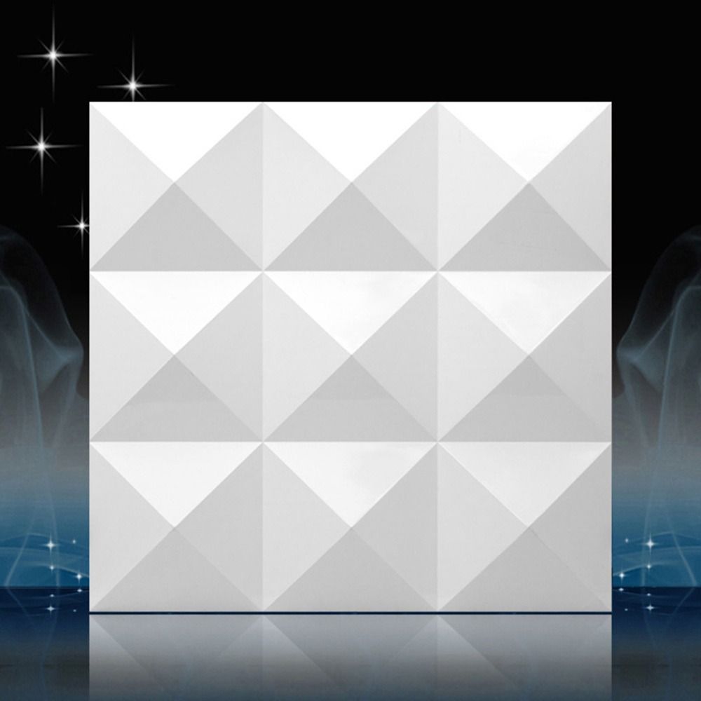 لوحة جدارية ثلاثية الأبعاد بيض - مراجعة Pvc Panel Background وسعره