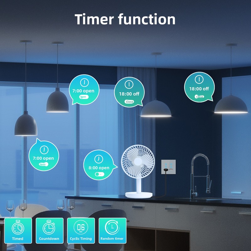 مقبس ذكي MOES Tuya WiFi بـ 4 م - مراجعة Timer Dual Outlet وسعره